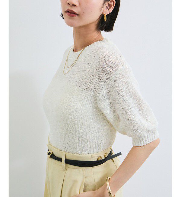 VIS「【洗える】アイレットブークレコンパクトニット」|Tシャツ・カットソー|