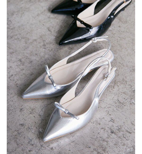 VIS「スリングバックリボンミュール」|パンプス|