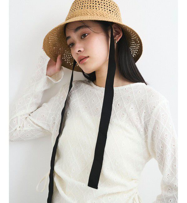 VIS「リボンつき雑材ハット」|ハット|