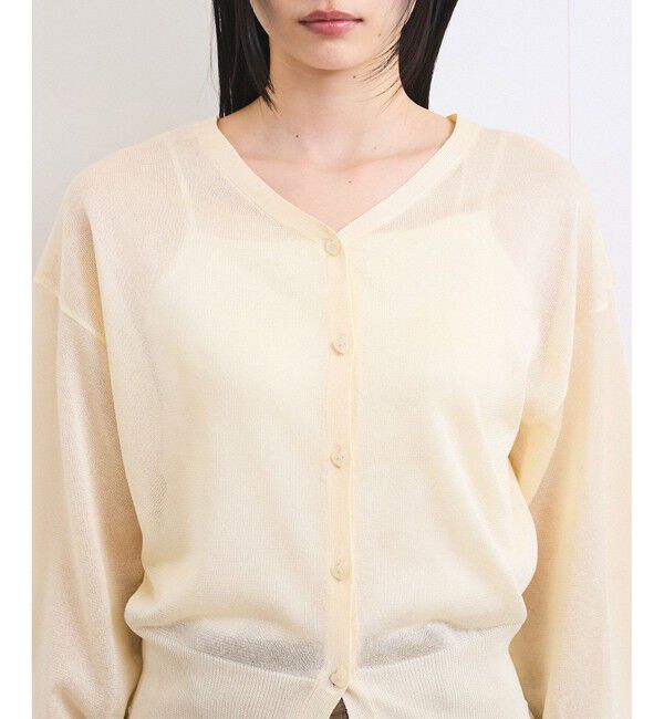 VIS「【前後2WAY】ハート釦シアーカーディガン」|カーディガン|