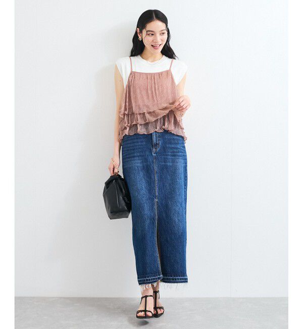 VIS「【WEB限定】【前後2WAY】グリッターフレアビスチェ」|キャミソール|