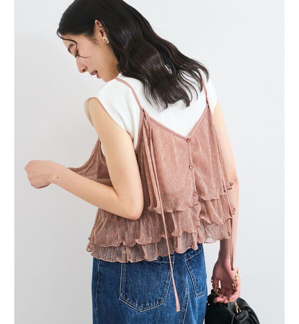 VIS「【WEB限定】【前後2WAY】グリッターフレアビスチェ」|キャミソール|