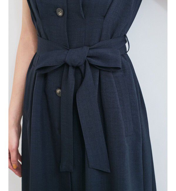 VIS「【美easy】リネンライクジレワンピース【接触冷感/洗える】」|ワンピース|