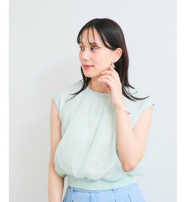 VIS「【接触冷感】楊柳シアードッキングカットプルオーバー」|Tシャツ・カットソー|