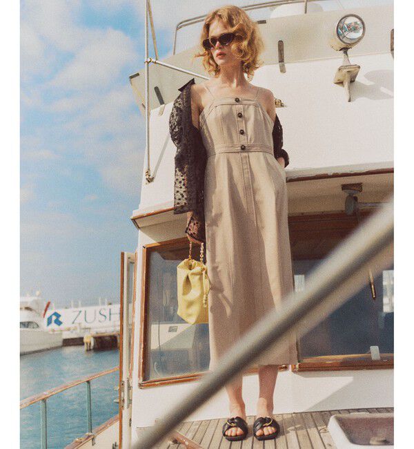 VIS「【POLO BCS】VIS別注フロントボタンツイルワンピース」|ワンピース|