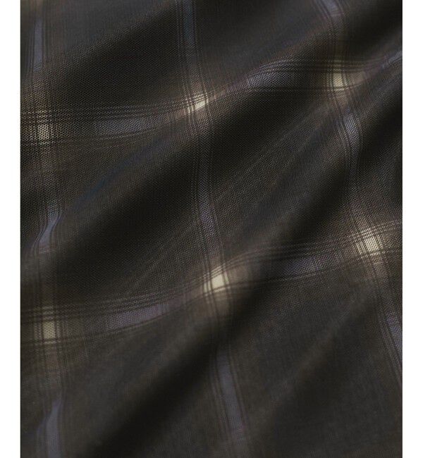 VIS「【洗える】チュールプリントチェックスカート」|スカート|