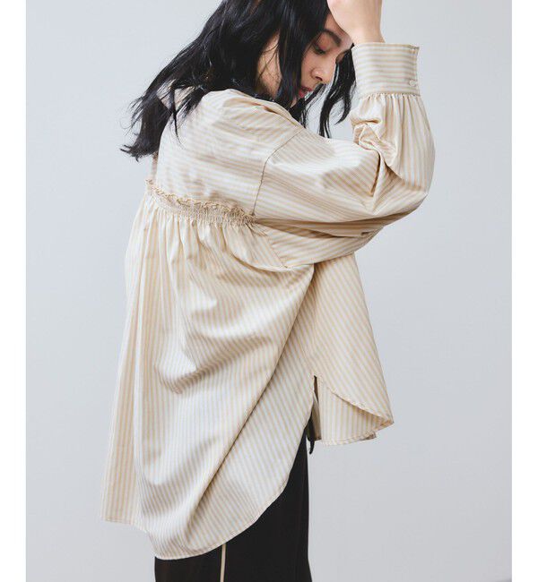 VIS「【WEB限定】バックシャーリングフリルシャツブラウス」|シャツ・ブラウス|