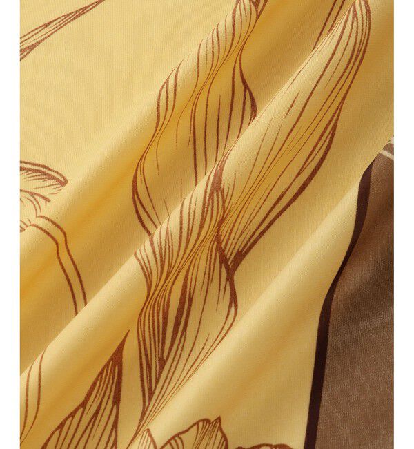 VIS「チューリップ柄スカーフ90&times;90cm」|バンダナ・スカーフ|