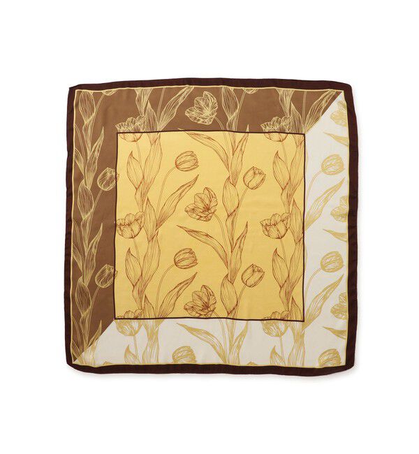 VIS「チューリップ柄スカーフ90&times;90cm」|バンダナ・スカーフ|