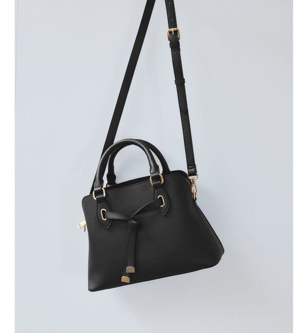 VIS「フロントタイ ブガッティ型ボストンバッグ/2WAY」|ボストンバッグ|ブラック(01)