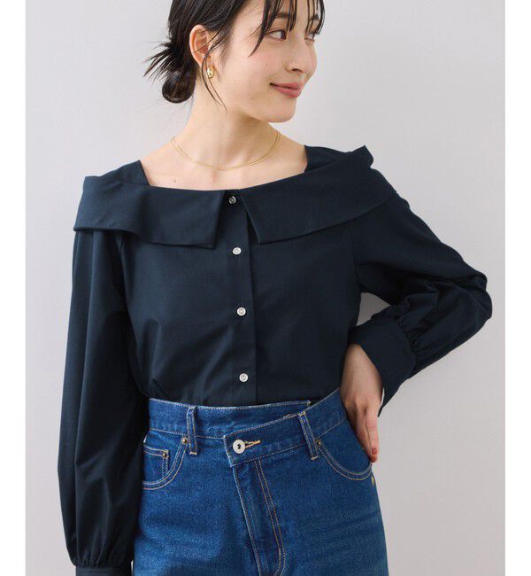 VIS「オフショルライクロングスリーブブラウス/イージーケア」|シャツ・ブラウス|