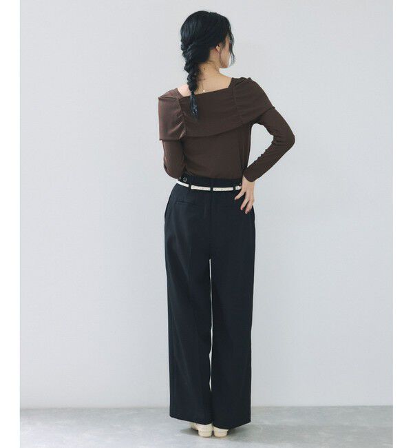 VIS「テレコオフショルダーロングスリーブプルオーバー」|Tシャツ・カットソー|