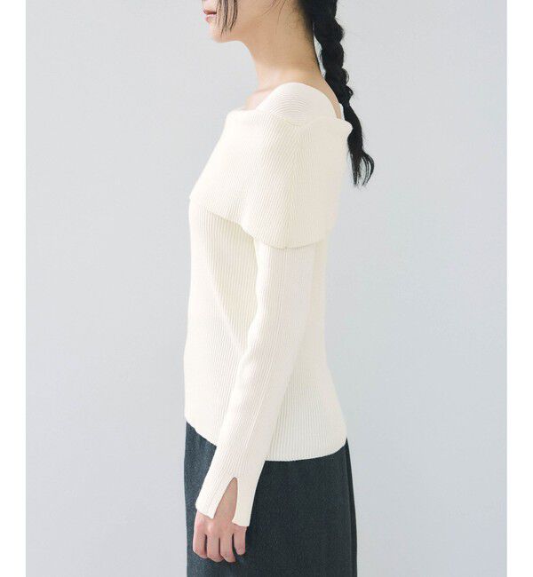 VIS「オフショルダーモチモチリブニット」|ニット・セーター|