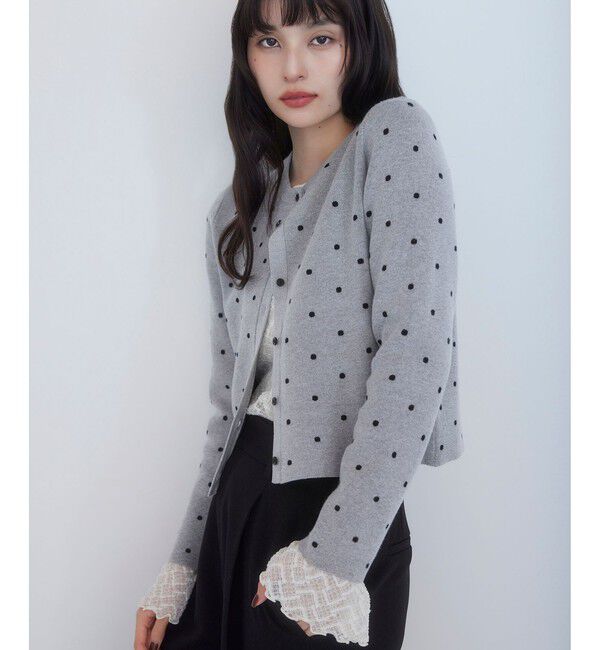 VIS「ドットジャガードカーディガン」|カーディガン|