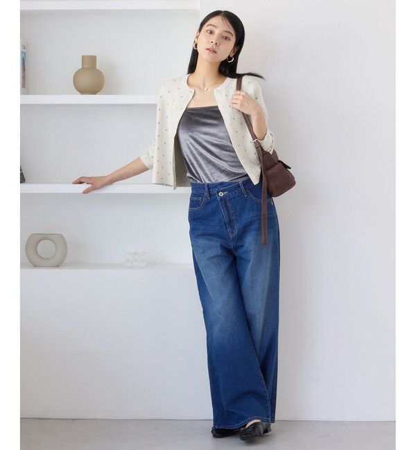 VIS「ドットジャガードカーディガン」|カーディガン|