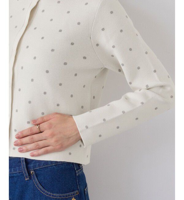 VIS「ドットジャガードカーディガン」|カーディガン|