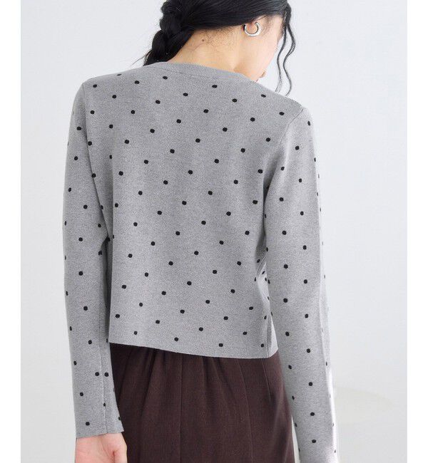 VIS「ドットジャガードカーディガン」|カーディガン|