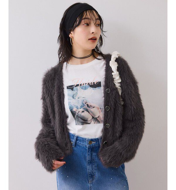 VIS「ラビットライクVネックカーディガン/イージーケア・WEB限定カラー」|カーディガン|