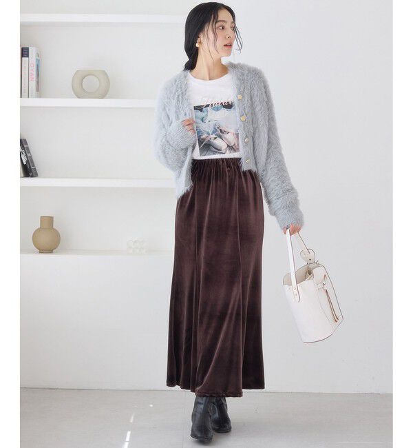 VIS「ラビットライクVネックカーディガン/イージーケア・WEB限定カラー」|カーディガン|