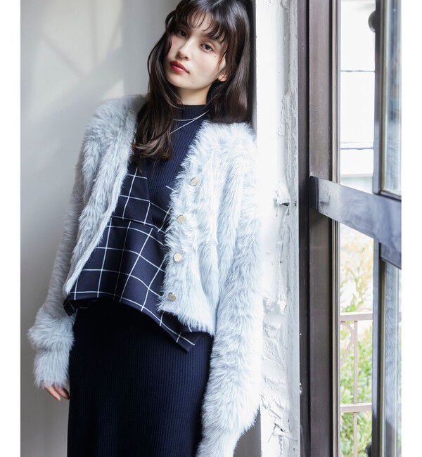 VIS「ラビットライクVネックカーディガン/イージーケア・WEB限定カラー」|カーディガン|