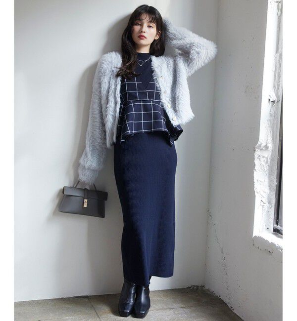 VIS「ラビットライクVネックカーディガン/イージーケア・WEB限定カラー」|カーディガン|