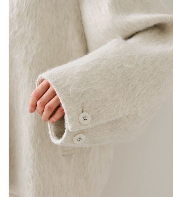 VIS「【アウター総選挙1位】ビッグカラーモモンガシャギーショートコート」|ブルゾン・スタジャン|