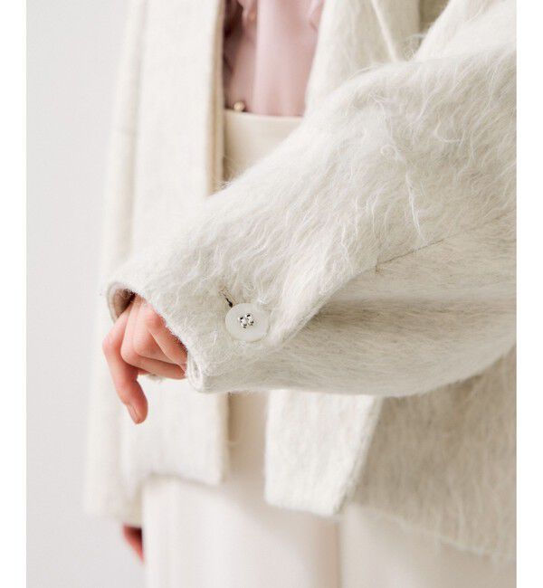 VIS「【アウター総選挙1位】ビッグカラーモモンガシャギーショートコート」|ブルゾン・スタジャン|