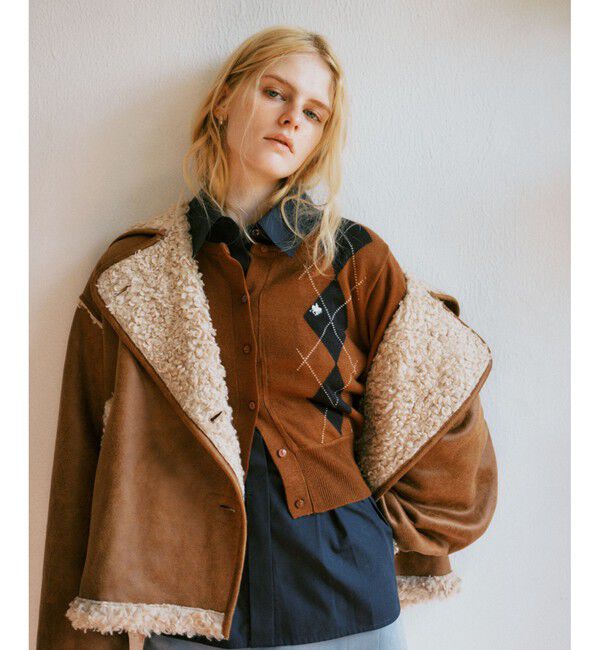 VIS「【POLO BCS】VIS別注アーガイルニットカーディガン」|カーディガン|