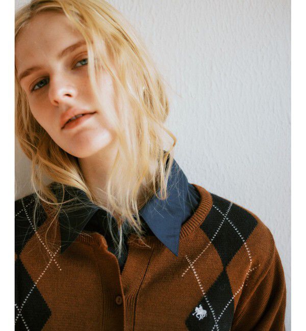 VIS「【POLO BCS】VIS別注アーガイルニットカーディガン」|カーディガン|