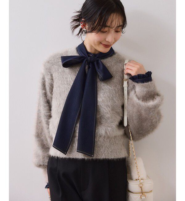 VIS「メタルシャギーネコヤーンニット/静電気防止」|ニット・セーター|