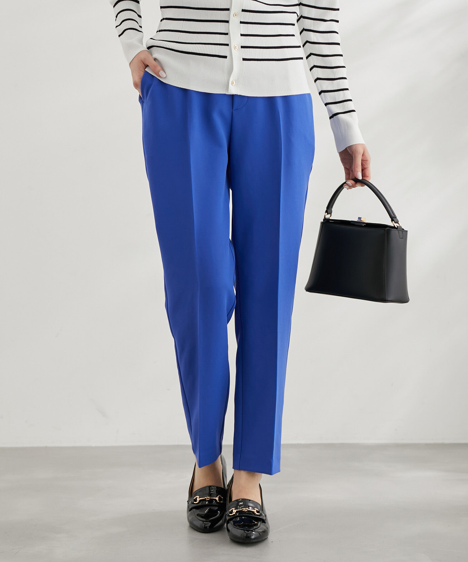 Rope&rsquo;Picnic「ラク美/スティックカラーパンツ」|スラックス|ブルー(44)