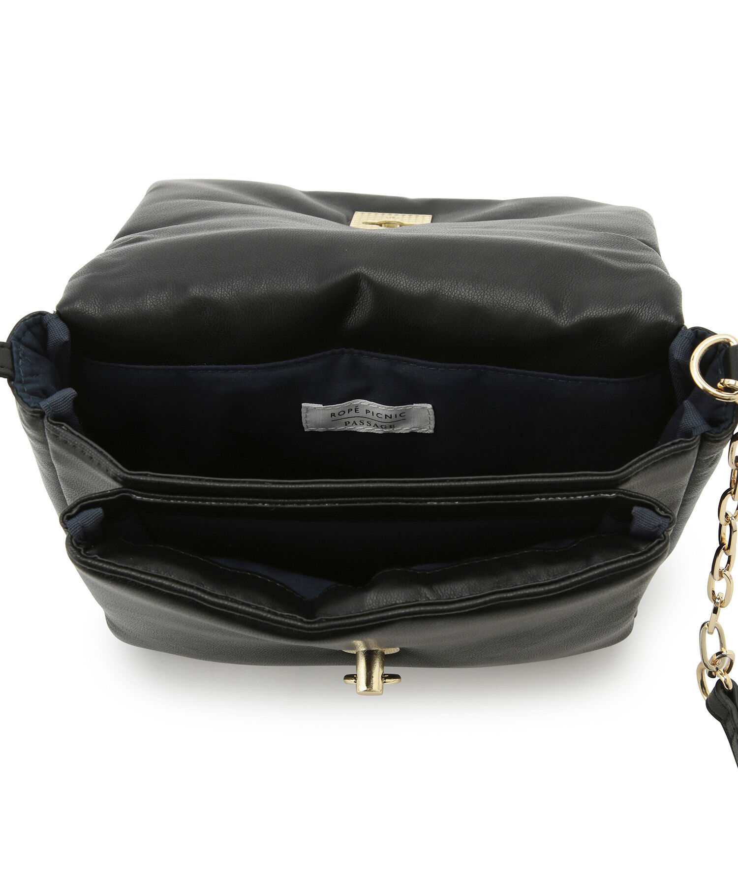 ROPE PICNIC PASSAGE「パディングアシンメトリーチェーンミニショルダーバッグ」|ショルダー・メッセンジャー|