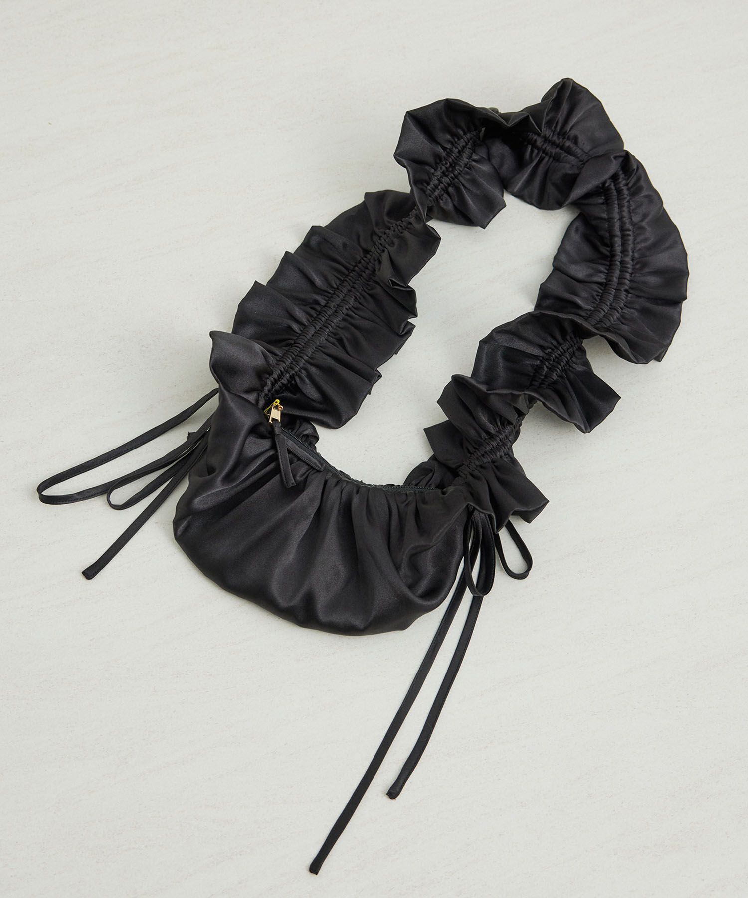 ROPE PICNIC PASSAGE「シャーリングフリルショルダーバッグ」|ショルダー・メッセンジャー|ブラック系(02)