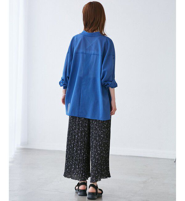 Rope&rsquo;Picnic「ガーデンフラワープリーツパンツ/リンクコーデ」|チノ|