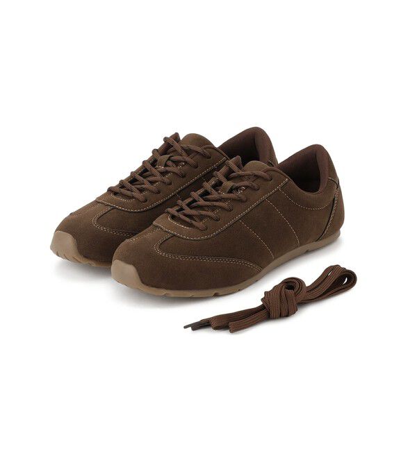 ROPE PICNIC PASSAGE「シルバー＆スエードライクフラットスニーカー」|スニーカー|