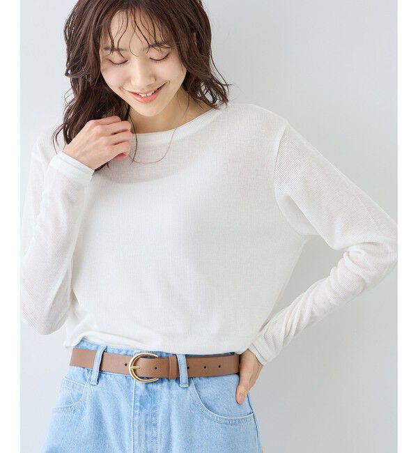 Rope&rsquo;Picnic「レイヤード風シアーロングスリーブTシャツ」|Tシャツ・カットソー|ホワイト(10)