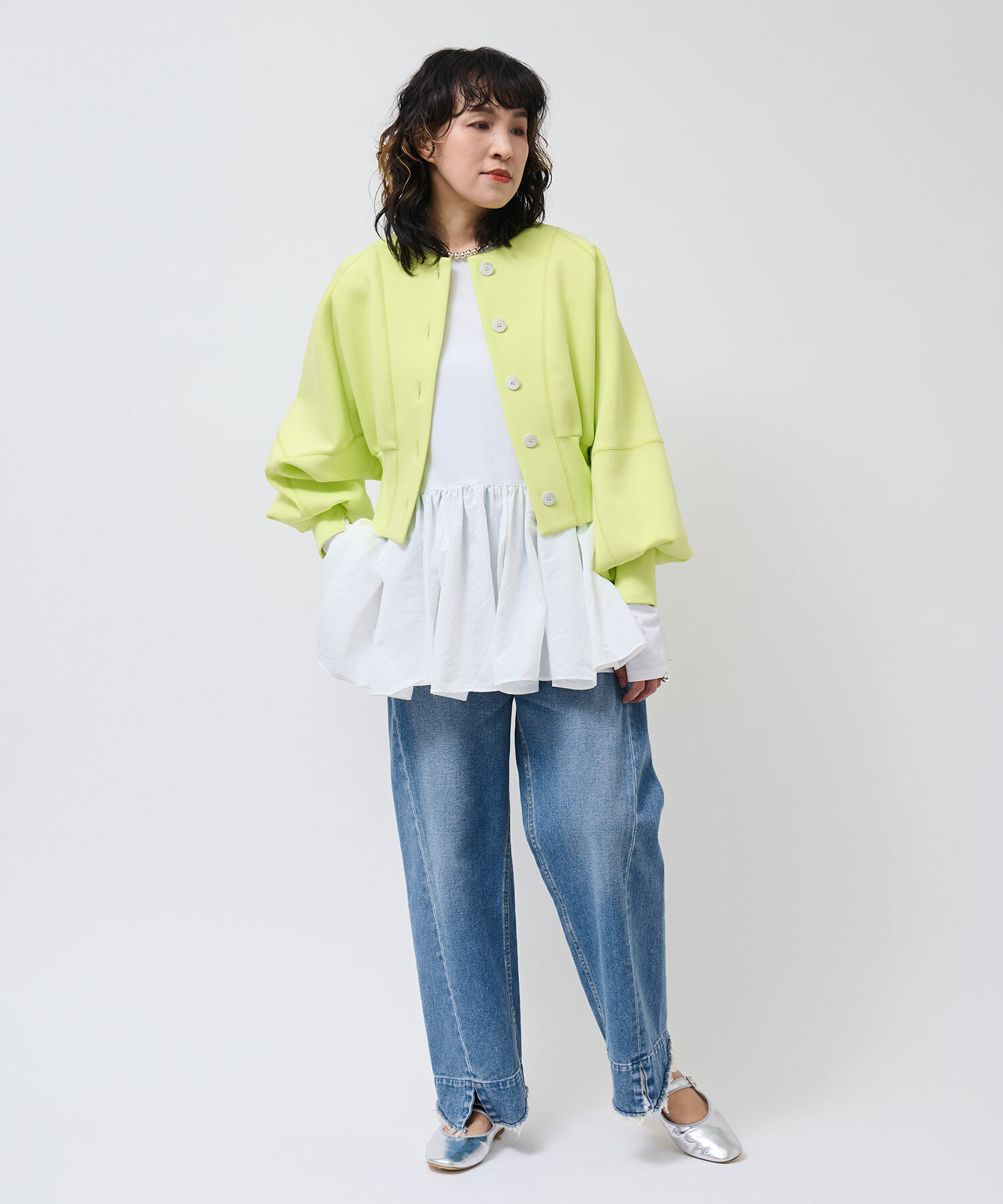 ADAM ET ROPE'「【サステナブル】ルーズフィットアジャストデニム」|デニム|