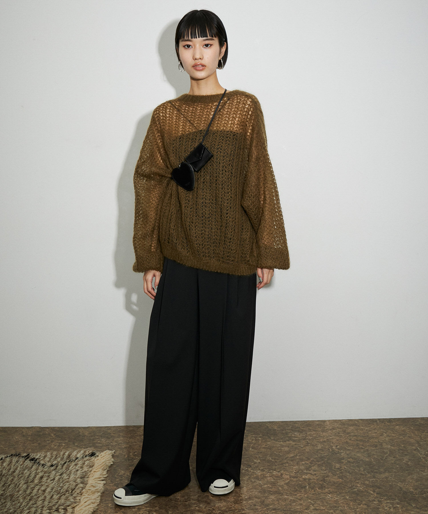 ADAM ET ROPE'「【サステナブル】2タックワイドスラックス」|スラックス|