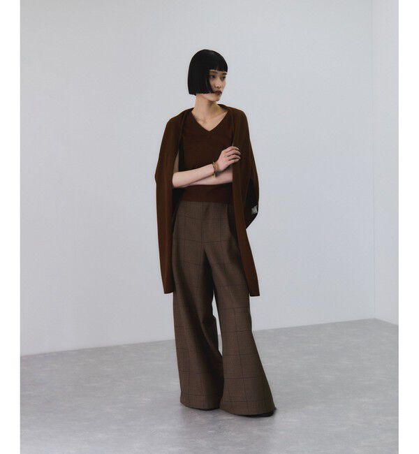 ADAM ET ROPE'「ラップストールコンビノースリーブプルオーバー」|ニット・セーター|