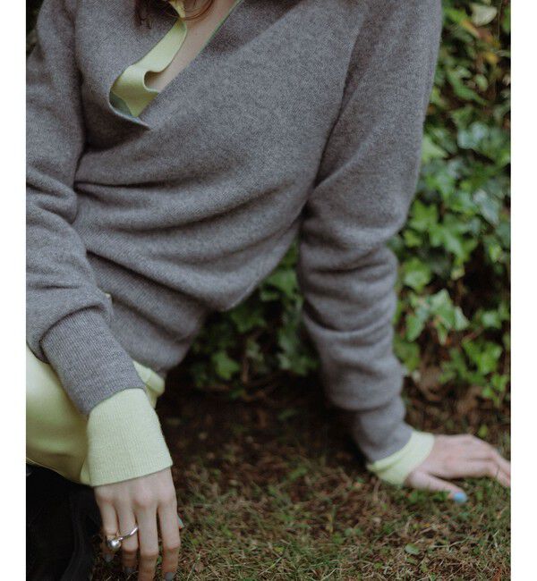 ADAM ET ROPE'「カシミヤポロニット」|ニット・セーター|