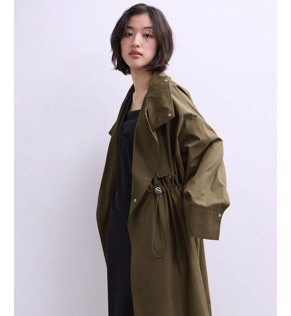 ADAM ET ROPE'「【WEB限定】・【サステナブル】スタンドカラーロングモッズコート」|ミリタリー・モッズコート|