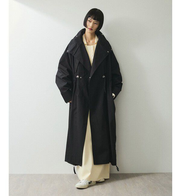 ADAM ET ROPE'「【WEB限定】・【サステナブル】スタンドカラーロングモッズコート」|ミリタリー・モッズコート|