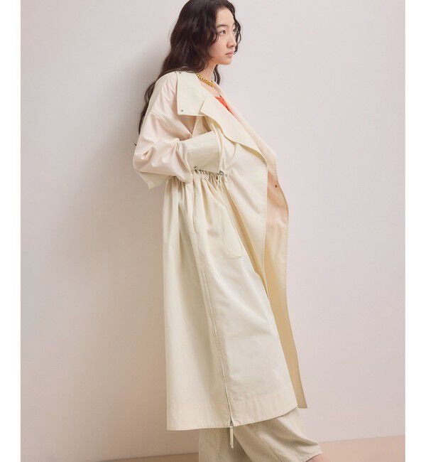 ADAM ET ROPE'「【WEB限定】・【サステナブル】スタンドカラーロングモッズコート」|ミリタリー・モッズコート|