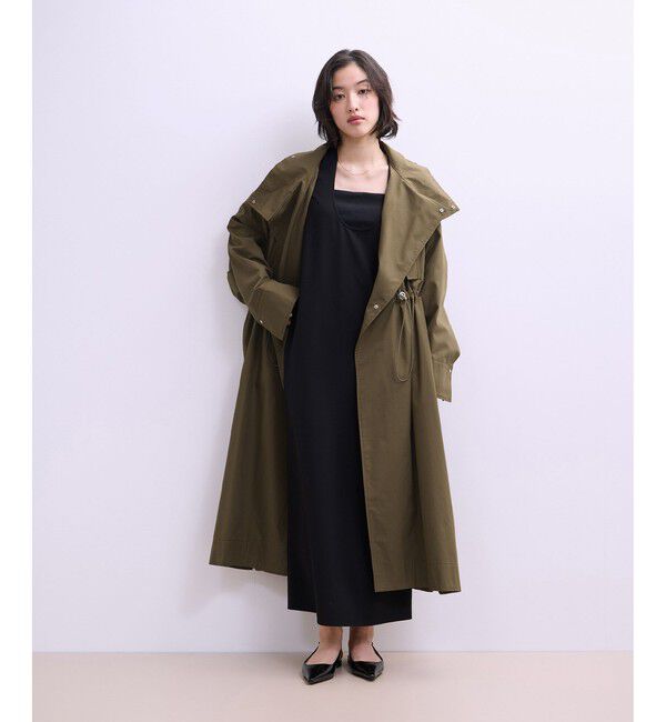 ADAM ET ROPE'「【WEB限定】・【サステナブル】スタンドカラーロングモッズコート」|ミリタリー・モッズコート|