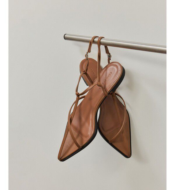 ADAM ET ROPE'「バックストラップフラットサンダル」|サンダル|キャメル(25)