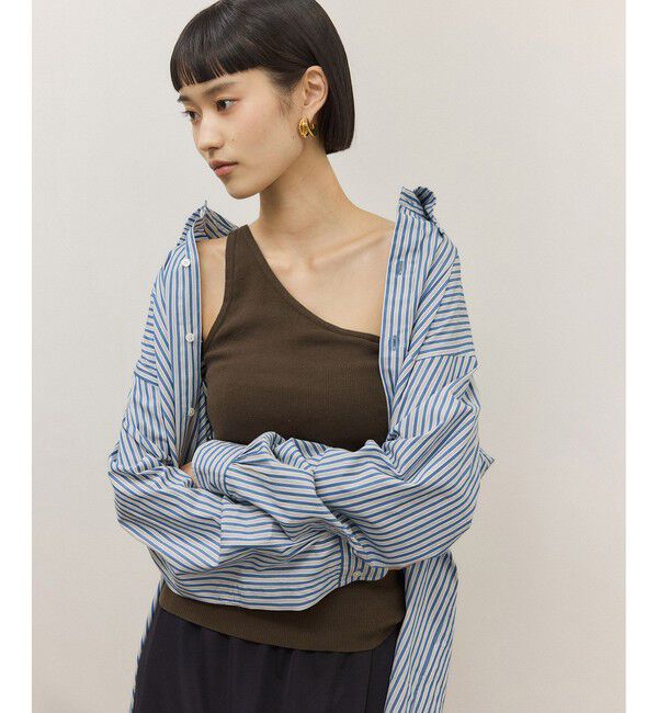 ADAM ET ROPE'「シルク混ワンショルタンクトップ」|タンクトップ|