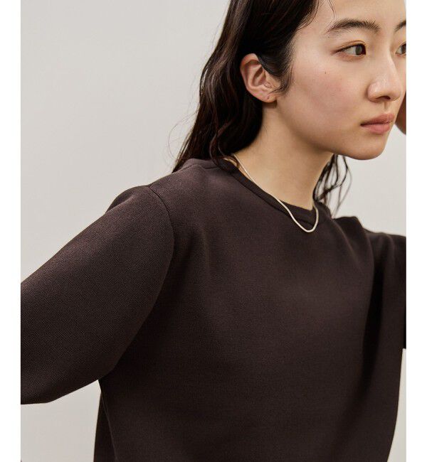 ADAM ET ROPE'「2WAYキーネックハーフスリーブニット/接触冷感」|ニット・セーター|