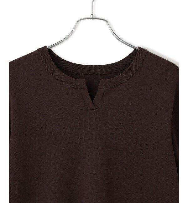 ADAM ET ROPE'「2WAYキーネックハーフスリーブニット/接触冷感」|ニット・セーター|