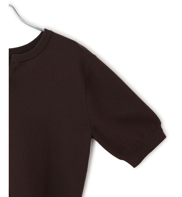 ADAM ET ROPE'「2WAYキーネックハーフスリーブニット/接触冷感」|ニット・セーター|