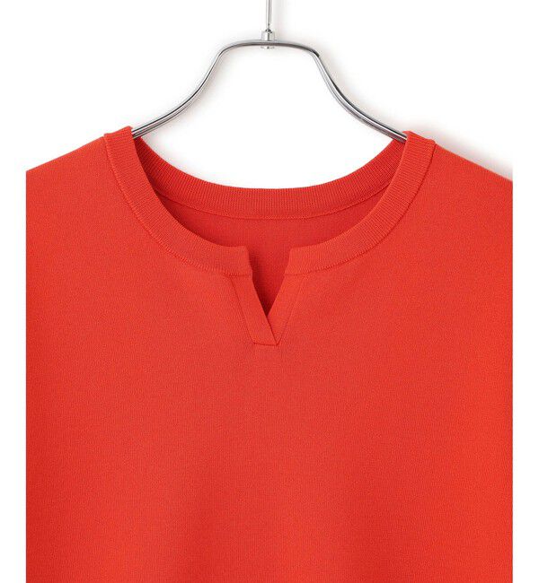 ADAM ET ROPE'「2WAYキーネックハーフスリーブニット/接触冷感」|ニット・セーター|